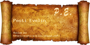 Pesti Evelin névjegykártya
